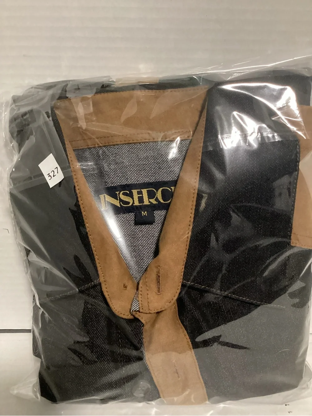 NSR Black Shirt Jacket with Brown Contrast Panels
